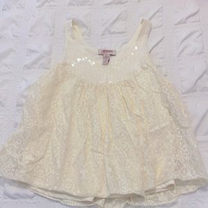 Arizona jeans top. Cream with design